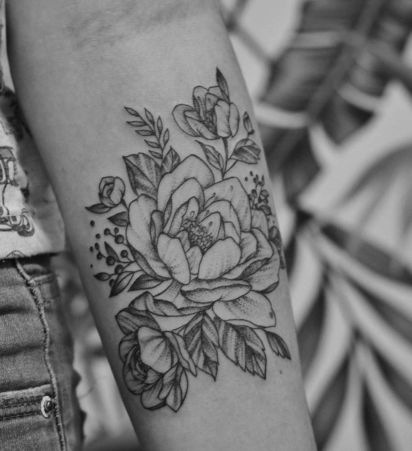 Flower Tattoo on Arm Flower Tattoo on Arm